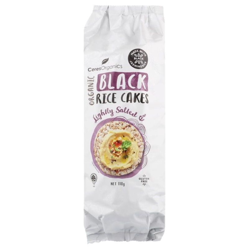 Ceres Organics Black Rice Cakes – Lightly Salted (110g)