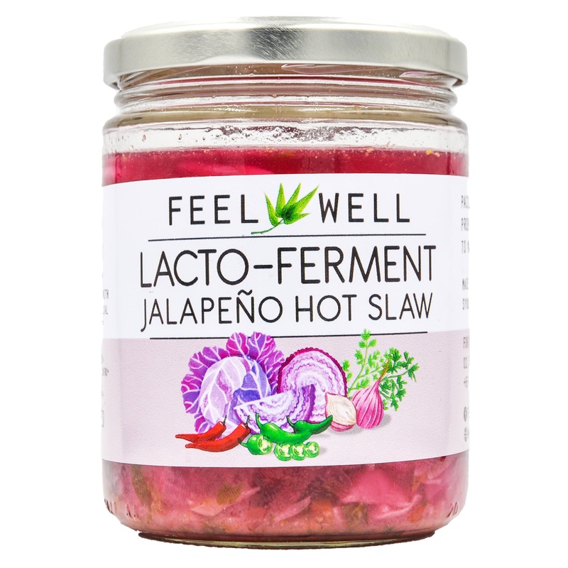 Feel Well Fermented Jalapeno Hot Slaw Pickles (400g)