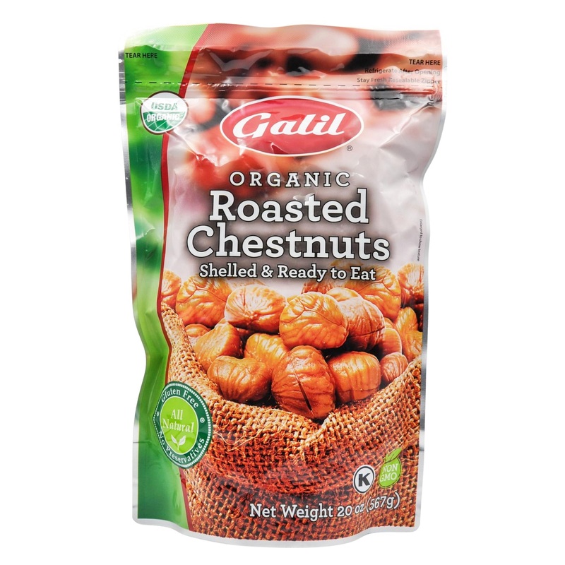 Galil Organic Roasted Chestnuts – Shelled & Ready to Eat (567g)