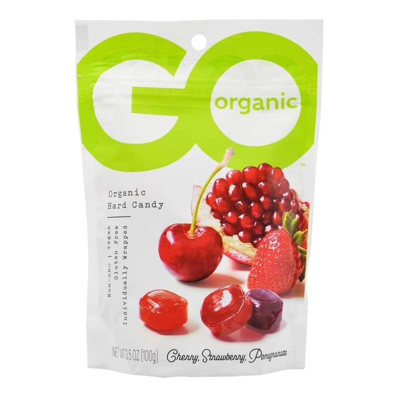 Go Organic Hard Candy – Cherry, Strawberry, Pomegranate (100g)
