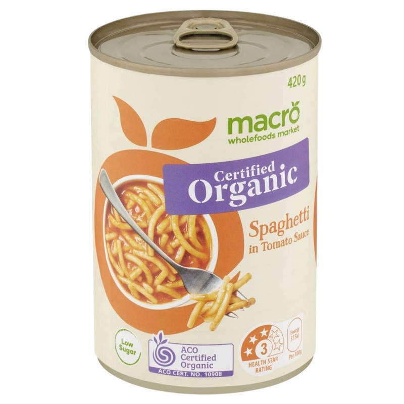 Macro Organic Spaghetti In Tomato Sauce (420g)