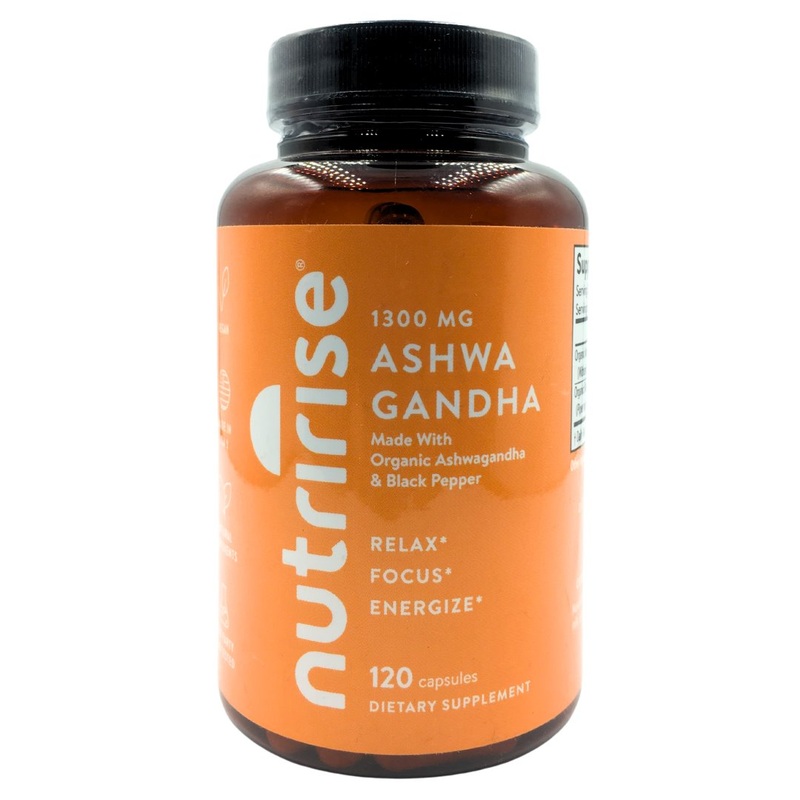 NutriRise Organic Ashwagandha 1300mg (120 caps)