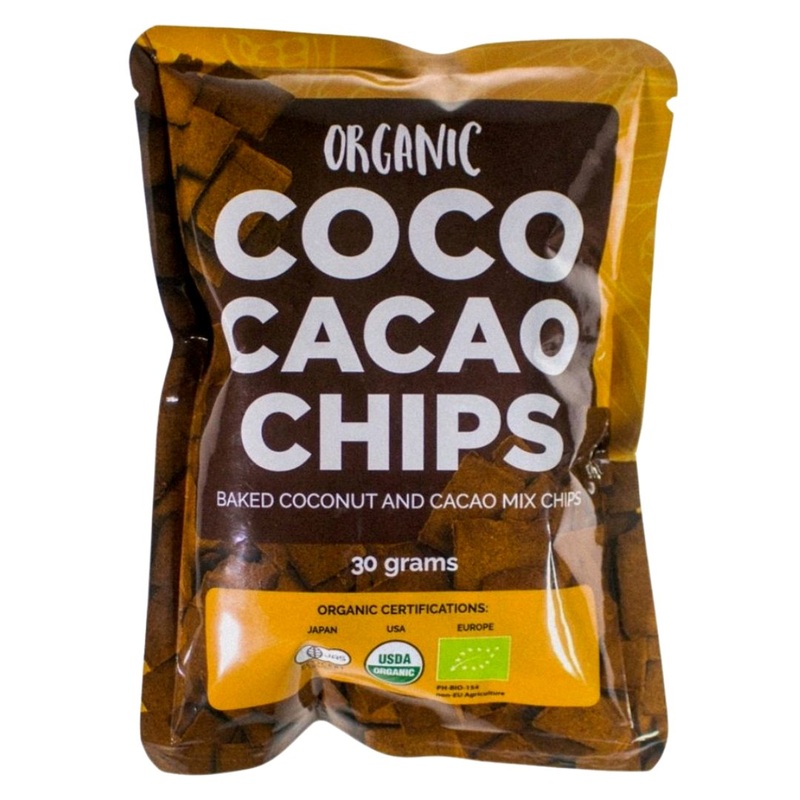 Organic Coco Cacao Chips Baked Coconut & Cacao Mix Chips (30g)