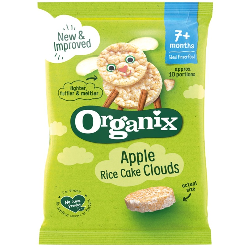 Organix Baby Snacks 7+ months – Apple Rice Cake Clouds (40g)