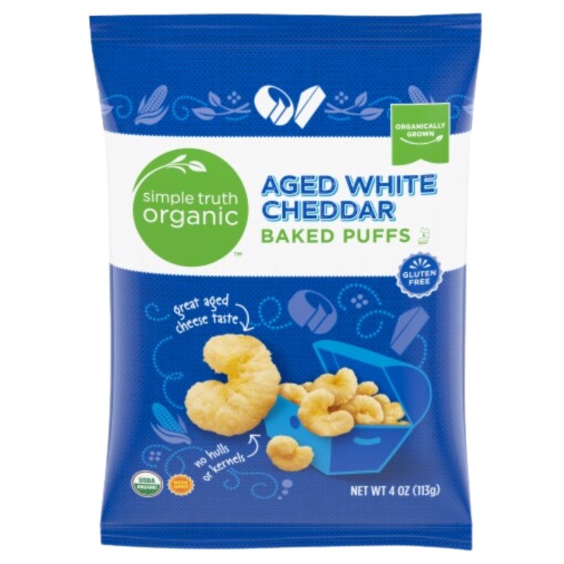 Simple Truth Organic Baked Puffs Snack  – Aged White Cheddar (113g)
