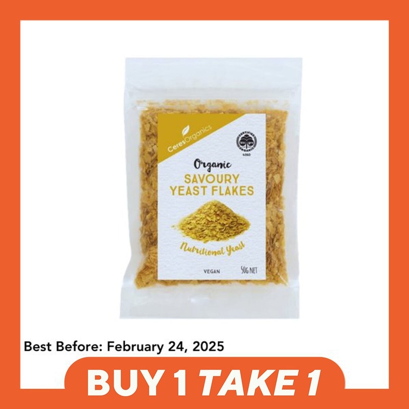 [B1T1] Ceres Organics Savory Nutritional Yeast Flakes (50g)