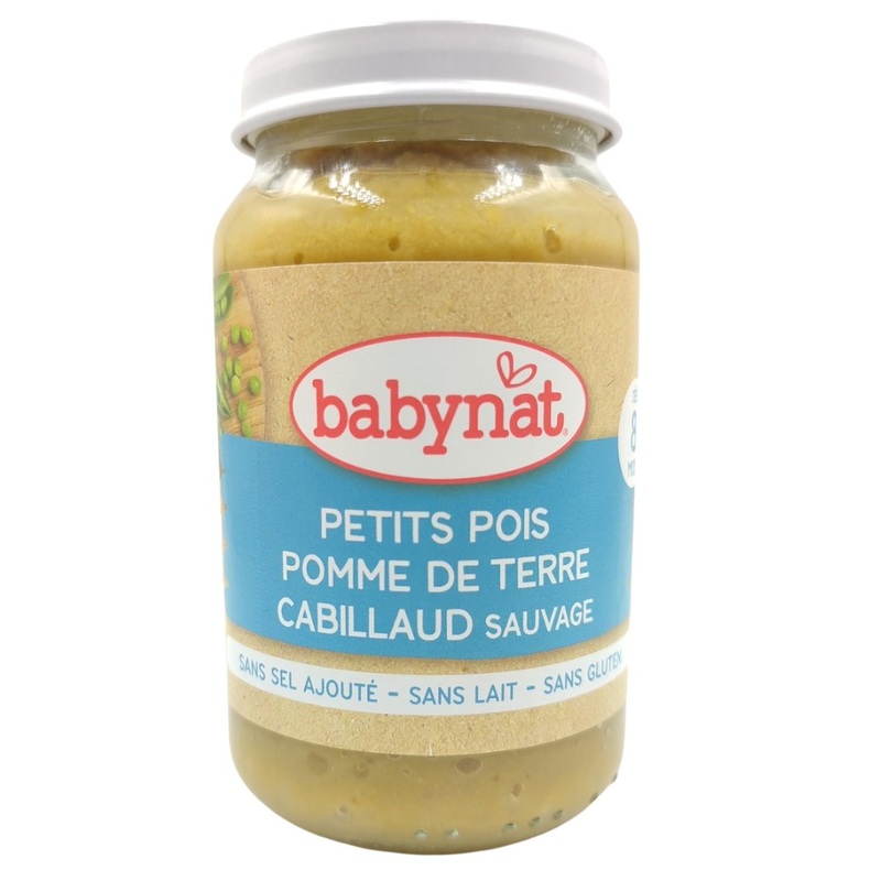 Babynat Organic Baby Food 8+ months – Pea, Potato, Wild Cod (200g)
