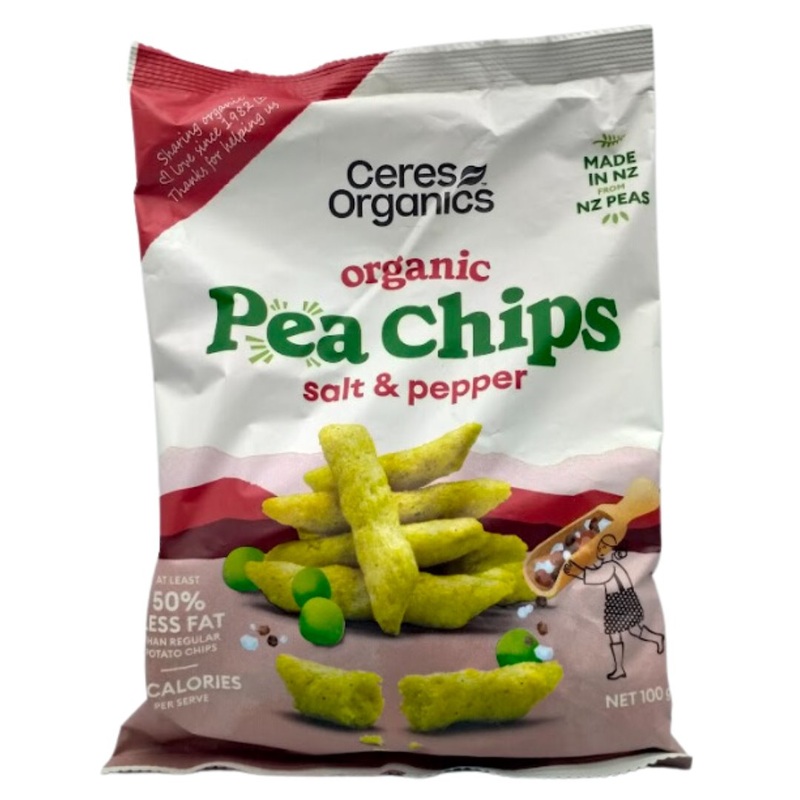 Ceres Organics Pea Chips – Salt & Pepper (100g)