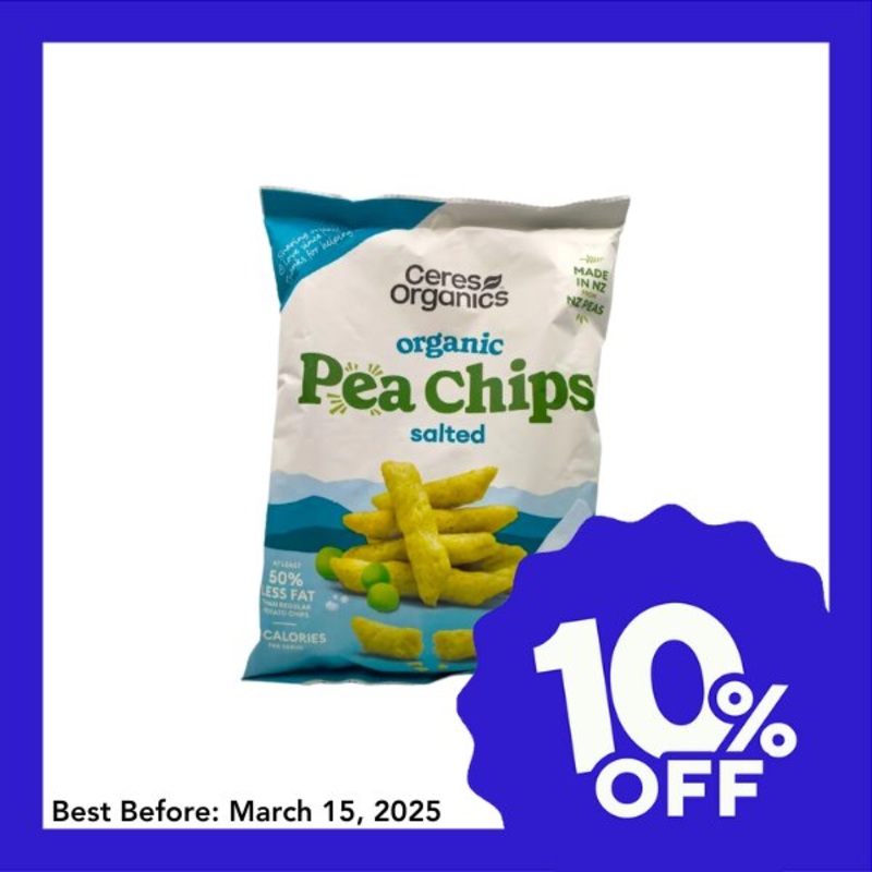 Ceres Organics Pea Chips – Salted (100g)