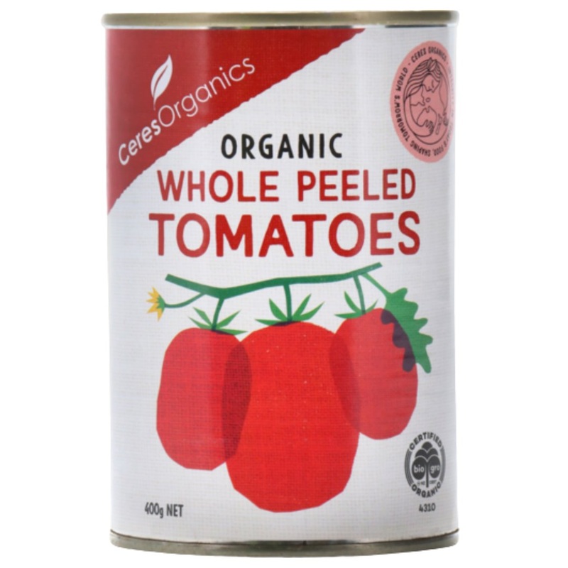 Ceres Organics Whole Peeled Tomatoes (400g)