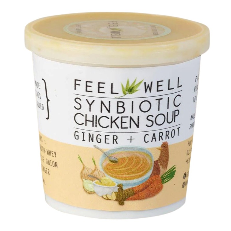 Feel Well Synbiotic Chicken Soup – Ginger & Carrot (400ml) – Pre Order 1 wk delivery