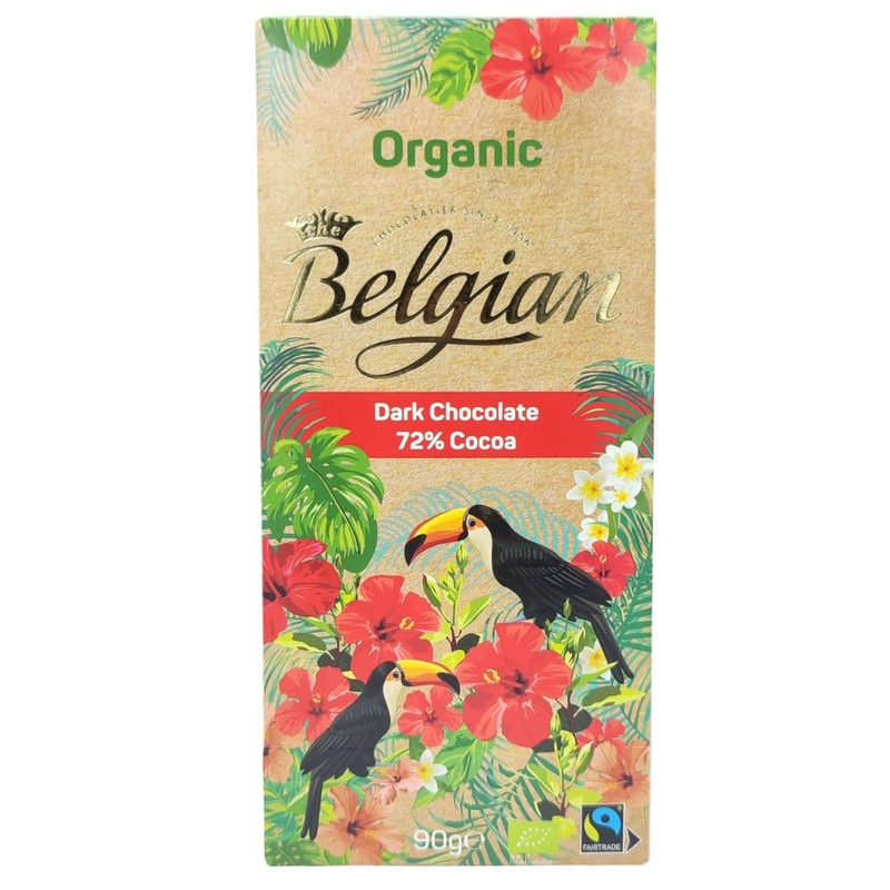 The Belgian Organic Dark Chocolate 72% Cocoa (90g)