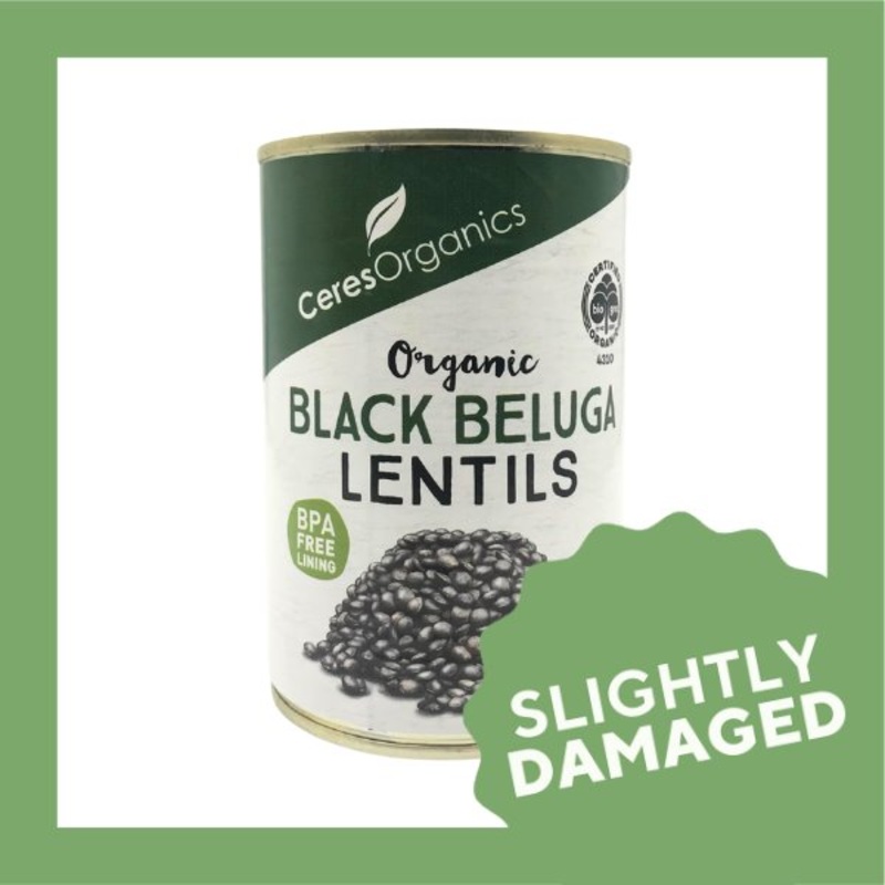 Ceres Organics Black Beluga Lentils (400g) – Slightly Damaged