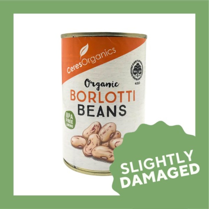 Ceres Organics Borlotti Beans (400g) – Slightly Damaged