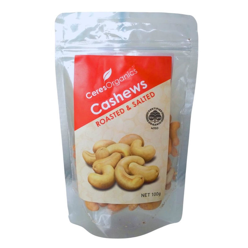 Ceres Organics Cashews – Roasted & Salted (100g)