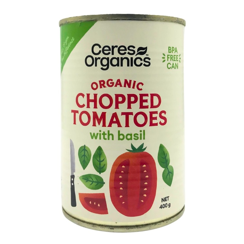 Ceres Organics Chopped Tomatoes With Basil (400g)