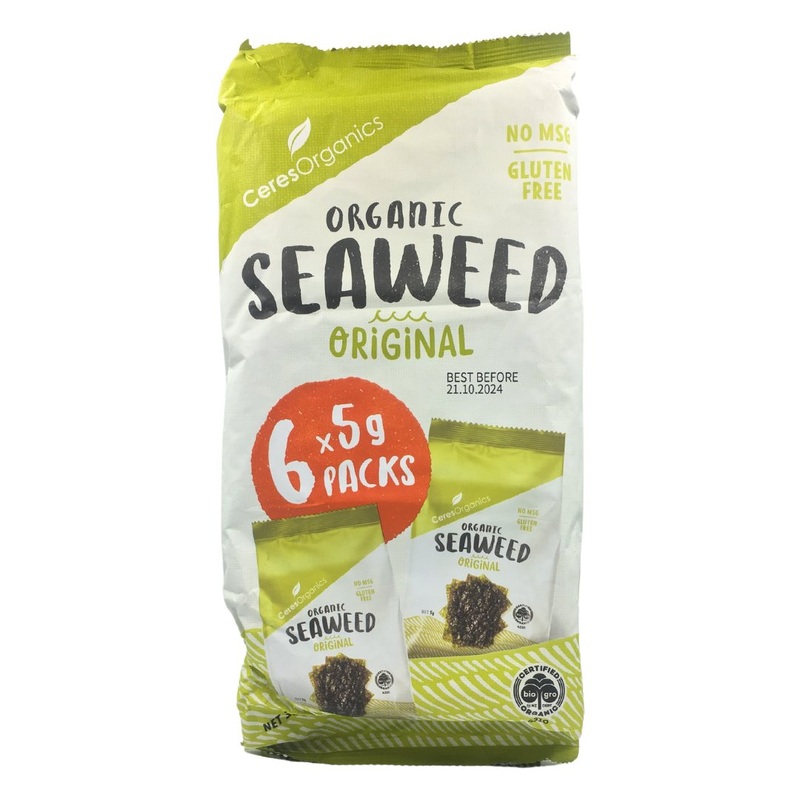 Ceres Organics Seaweed Snack Pack – Original (6 x 5g packs)