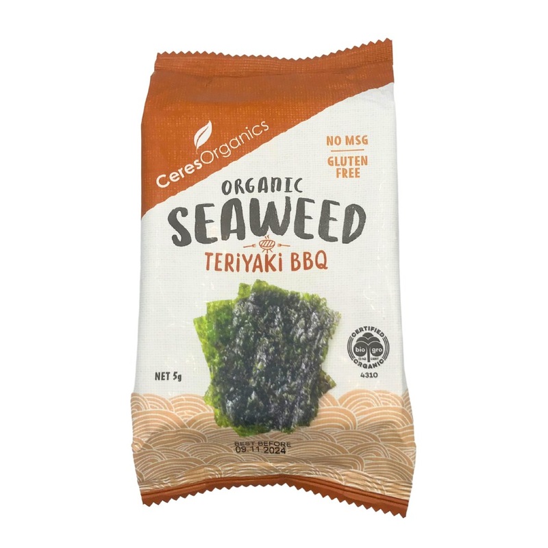 Ceres Organics Seaweed Snack Pack – Teriyaki BBQ (5g)