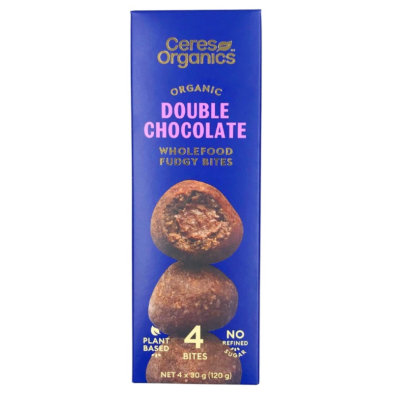 Ceres Organics Wholefood Fudgy Bites – Double Chocolate (4 x 30g)