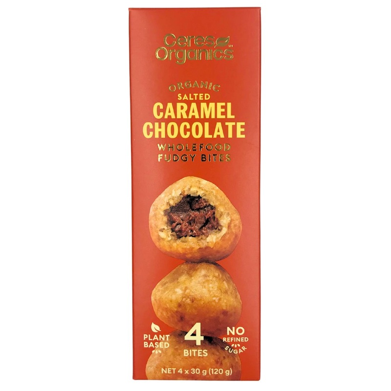 Ceres Organics Wholefood Fudgy Bites – Salted Caramel Chocolate (4 x 30g)