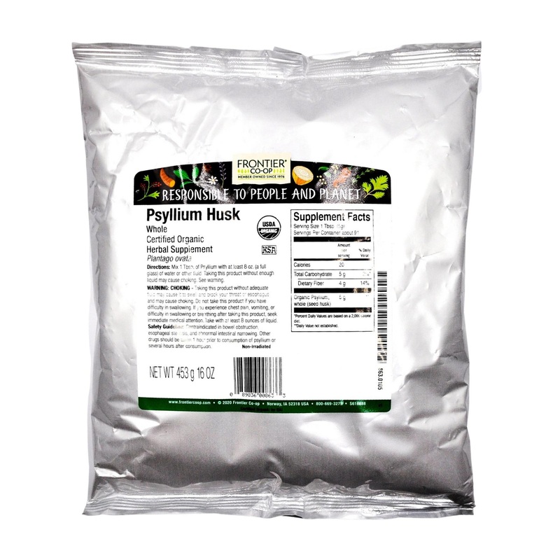 Frontier Organic Psyllium Husk Fiber – Whole (453g)