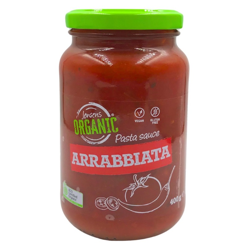 Jensens Organic Pasta Sauce – Arrabbiata (400g)