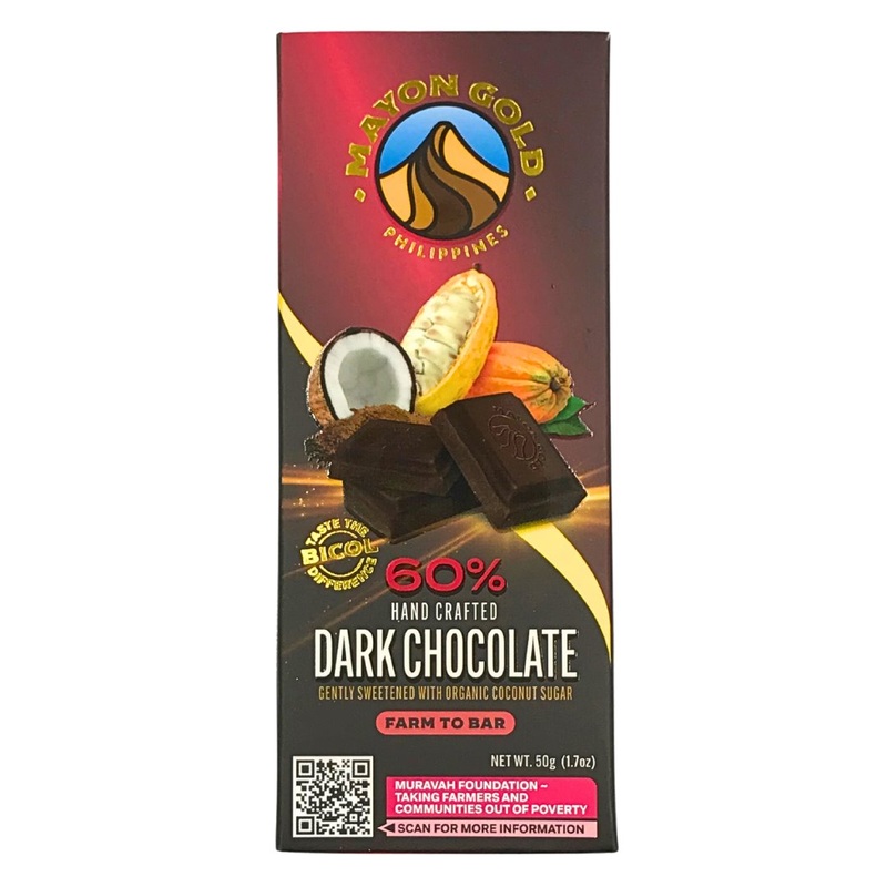 Mayon Gold Dark Chocolate – 60% (50g)