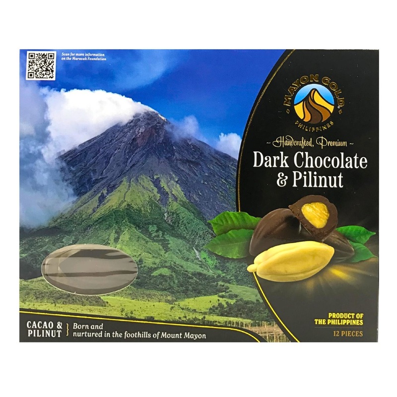 Mayon Gold Dark Chocolate – Cacao & Pilinut 12pc (75g)