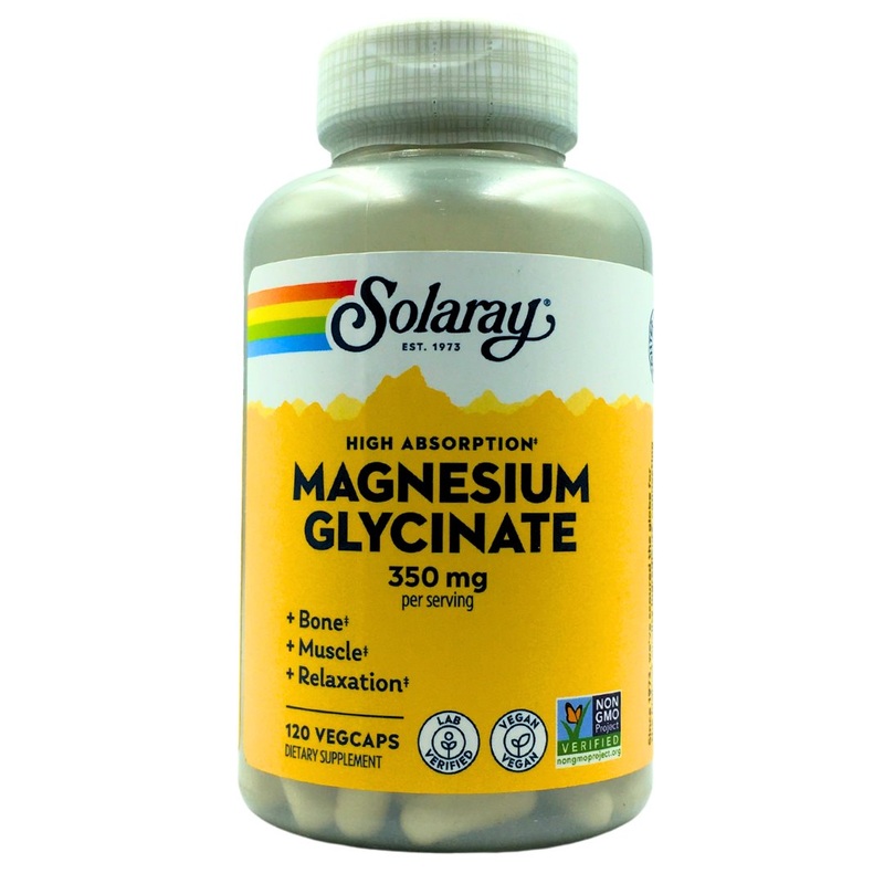 Solaray Magnesium Glycinate 350mg (120 veg caps)