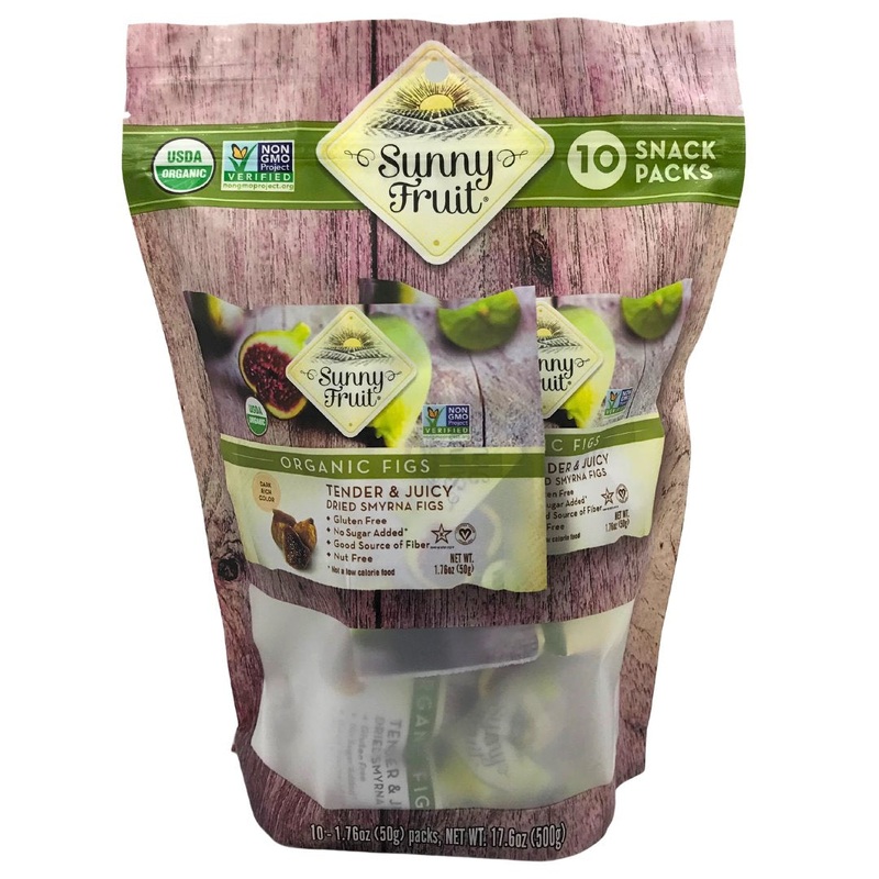 Sunny Fruit Organic Dried Figs (10 x 50g)