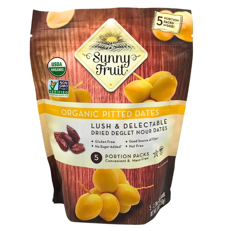 Sunny Fruit Organic Dried Pitted Dates (5 x 50g)