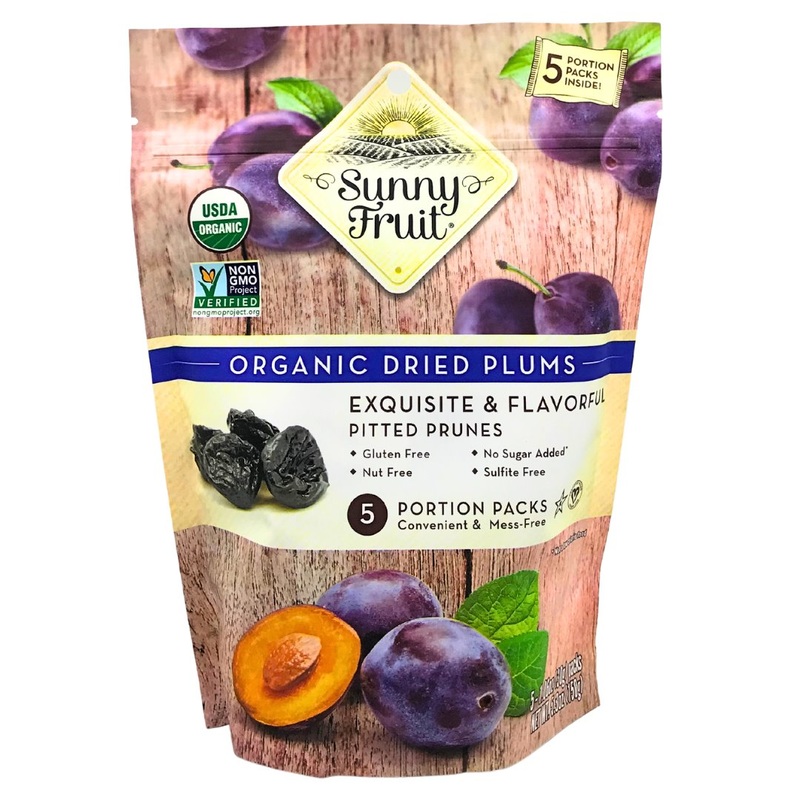 Sunny Fruit Organic Dried Plums (5 x 30g)
