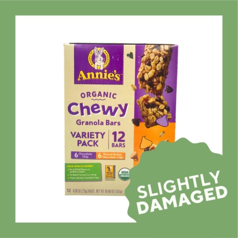 Annie’s Organic Chewy Granola Bars – Variety Pack (12bars 302g) – Slightly Damaged