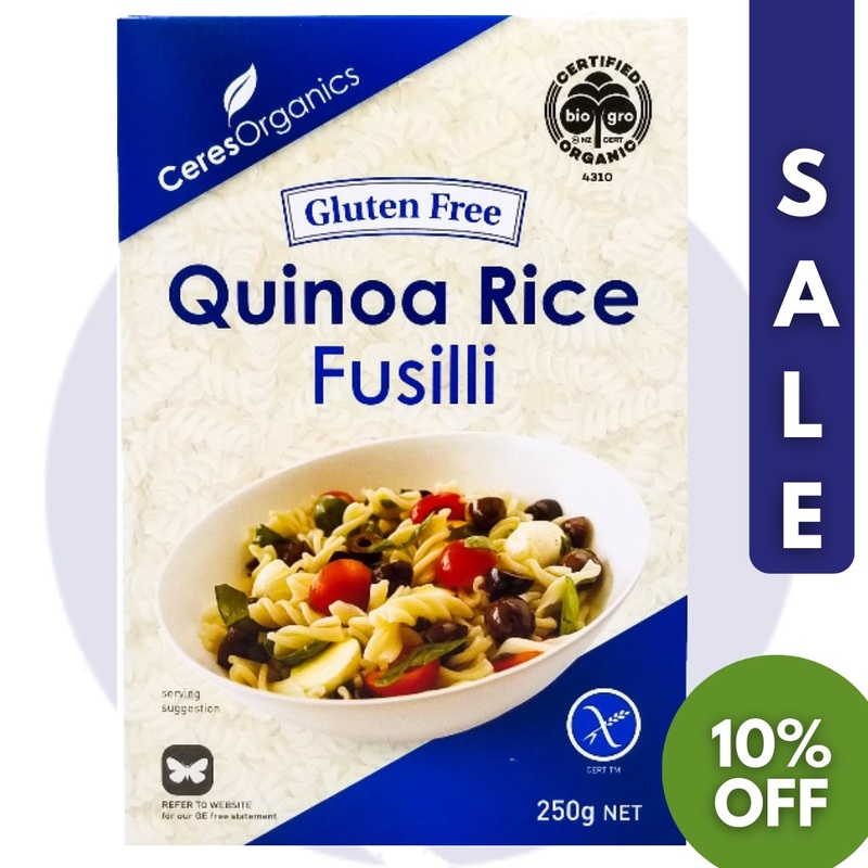Ceres Organics Quinoa Rice Pasta (Spirals Fusilli) (250g) – Slightly Damaged