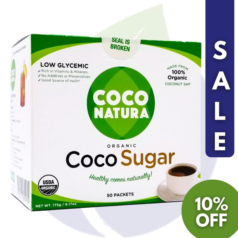 Coco Natura Organic Coconut Sugar (50 sachets) (175g) – Slightly Damaged