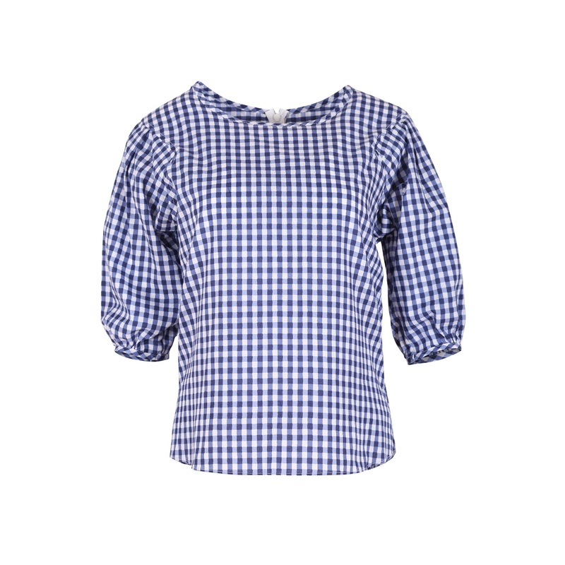 Sunshine Blouse Blue in Cotton