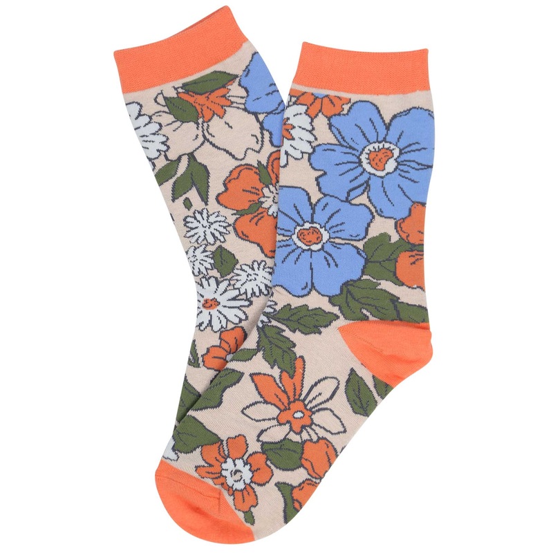 Aloha Cotton Socks Orange