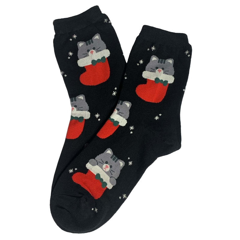 Cat in a Stocking Socks Black