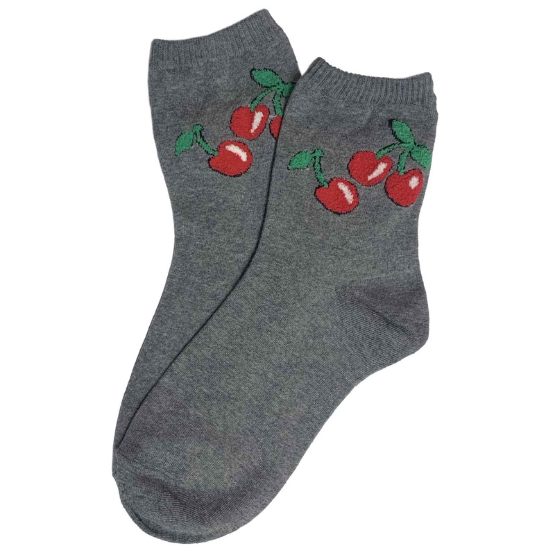 Cherry On Top Socks Grey