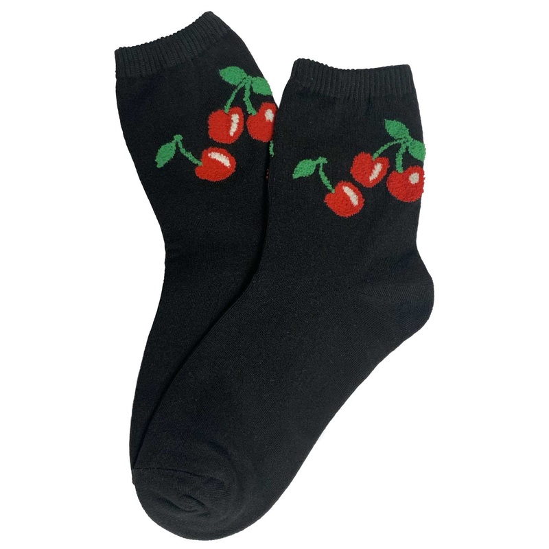 Cherry Socks Black