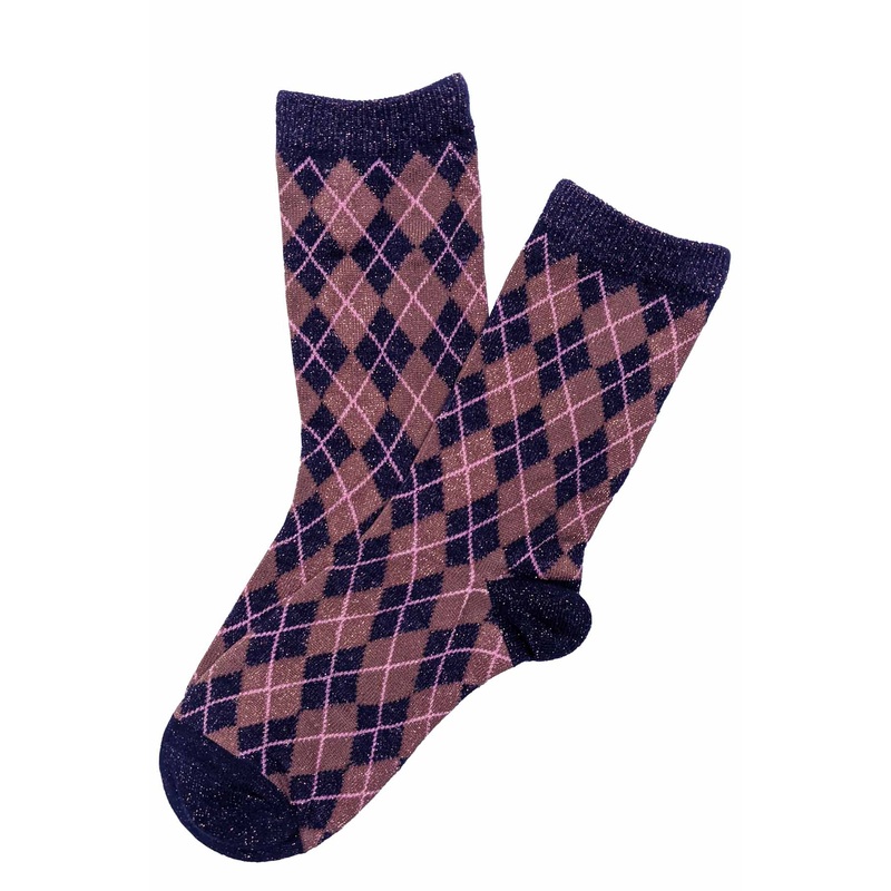 Diamond Glitter Socks Navy