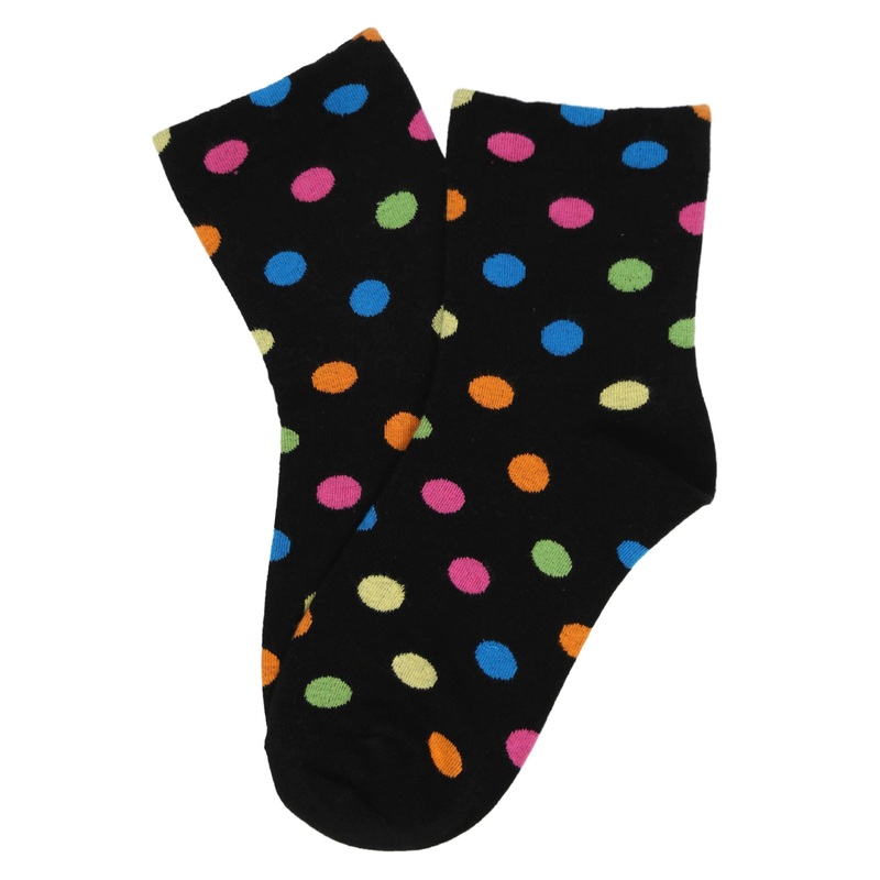Disco Dot Socks Black