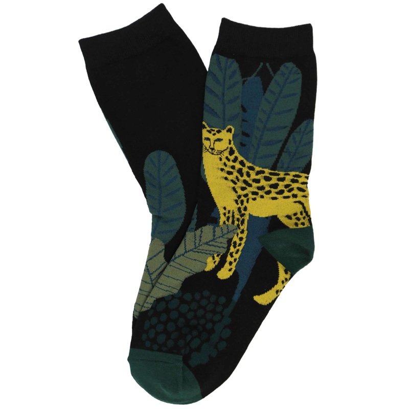 Eye of the Tiger Cotton Socks Black