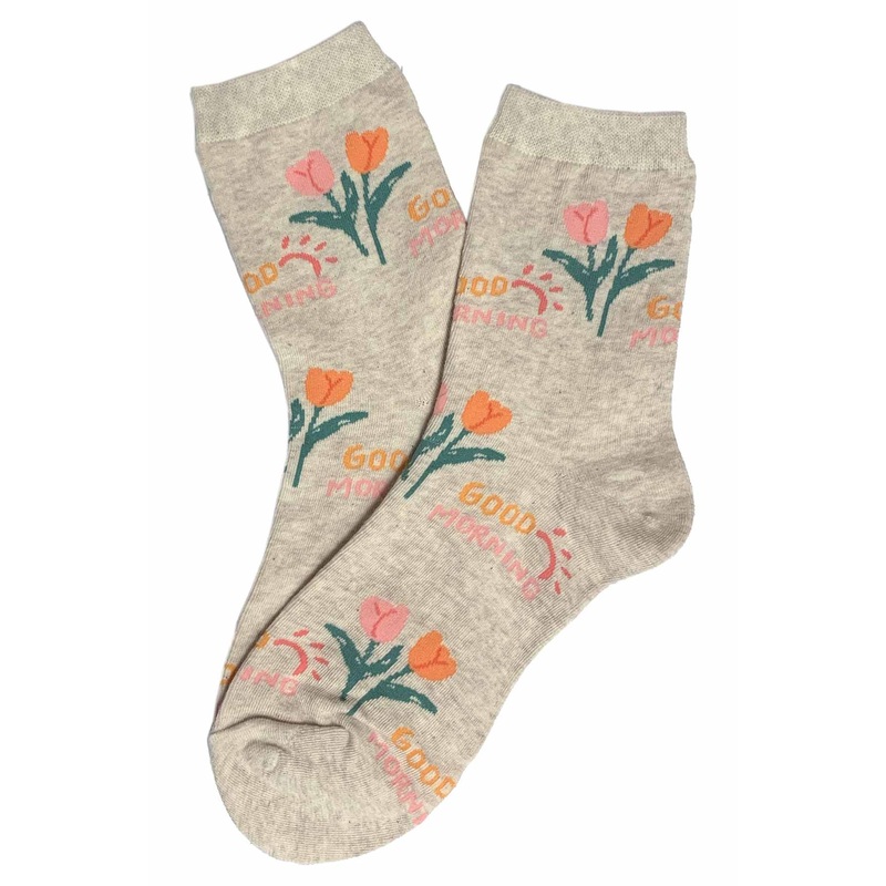 Good Morning Socks Beige