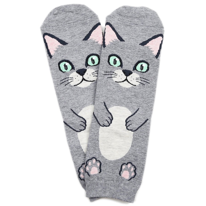 Gray Cat Nap Socks