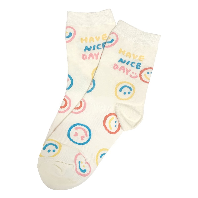 Have a Nice Day Socks – Ivory