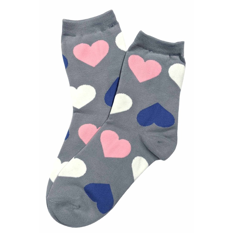 Heart Socks Grey