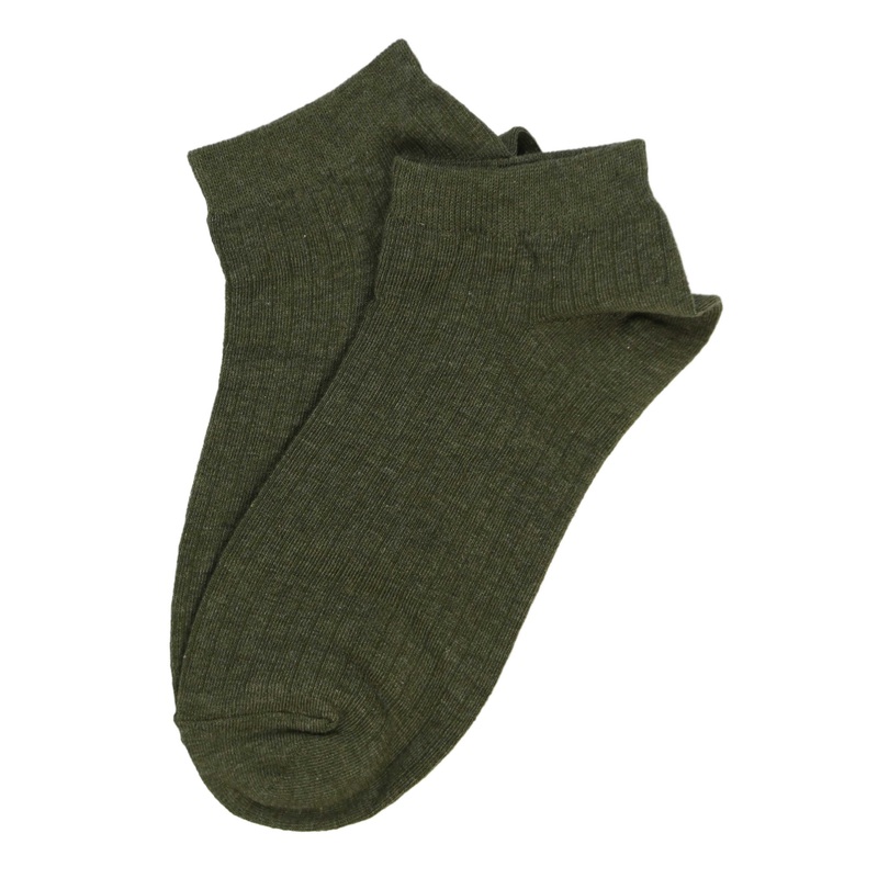 Jane Cotton Ankle Socks Olive