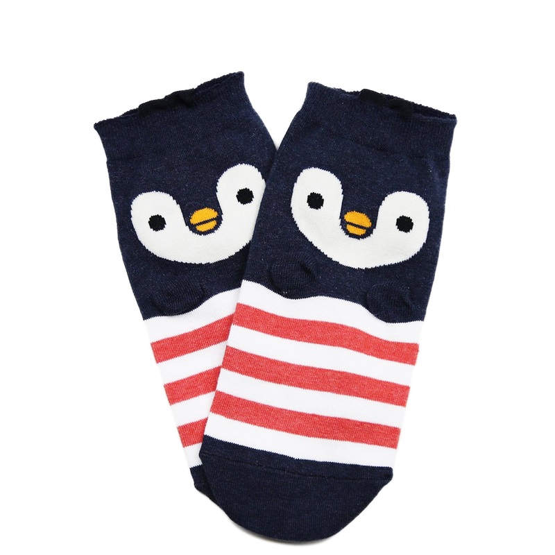 John the Sailor Bird Cotton Ankle Socks Navy