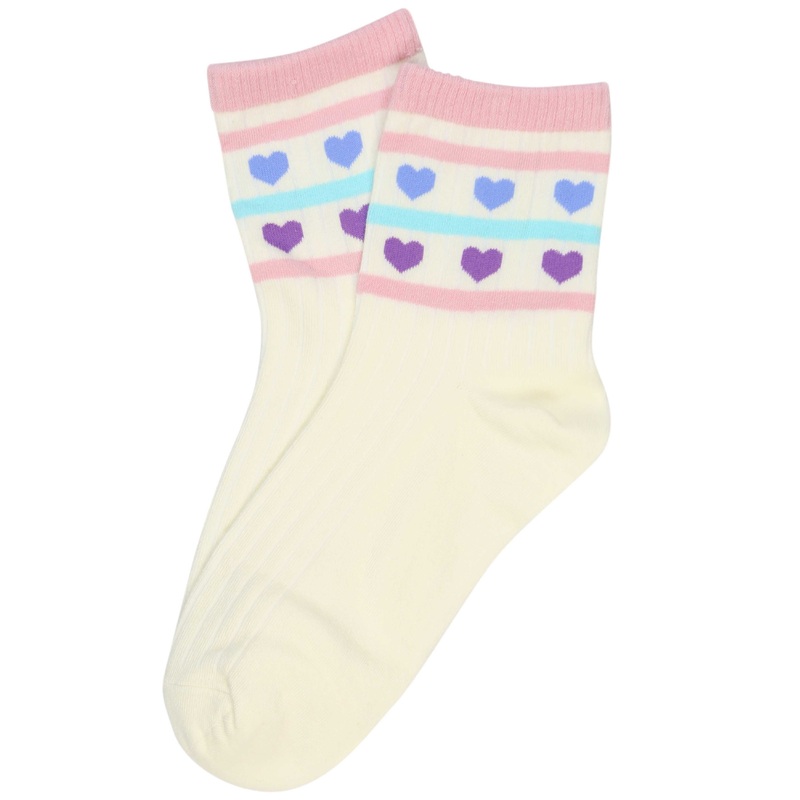 Love Shack Cotton Socks Cream